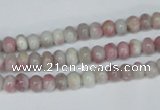 CTO200 15.5 inches 4*6mm rondelle pink tourmaline gemstone beads