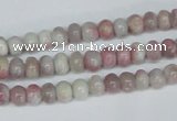 CTO201 15.5 inches 5*10mm rondelle pink tourmaline gemstone beads