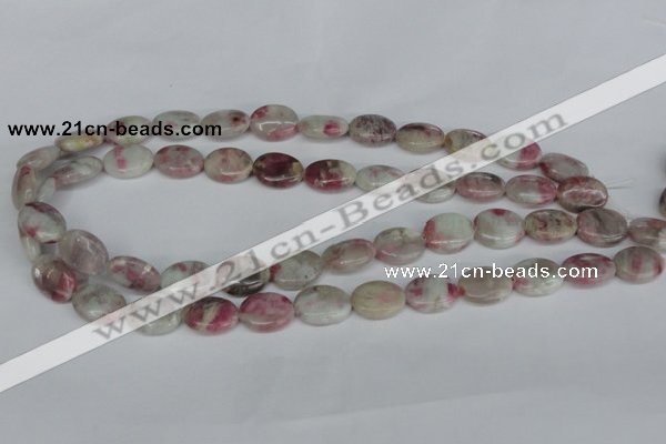 CTO204 15.5 inches 12*16mm oval pink tourmaline gemstone beads