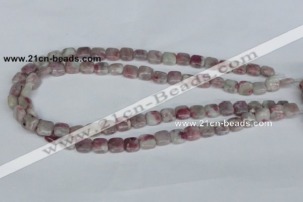 CTO208 15.5 inches 16*16mm square pink tourmaline gemstone beads