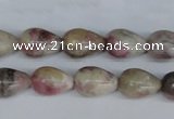 CTO218 15.5 inches 10*14mm teardrop pink tourmaline gemstone beads