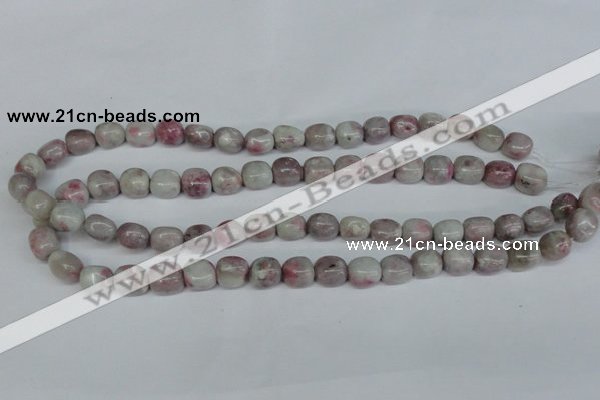 CTO220 15.5 inches 9*11mm nugget pink tourmaline gemstone beads