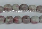 CTO221 15.5 inches 12*14mm nugget pink tourmaline gemstone beads