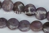 CTO222 15.5 inches 10mm flat round tourmaline gemstone beads