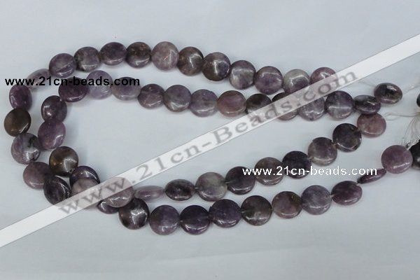 CTO222 15.5 inches 10mm flat round tourmaline gemstone beads