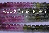 CTO303 15.5 inches 2.5*4mm faceted rondelle tourmaline beads