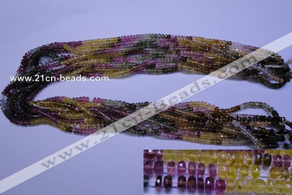 CTO304 15.5 inches 2.5*4mm faceted rondelle tourmaline beads