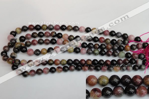 CTO358 15.5 inches 9mm round natural tourmaline gemstone beads