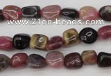 CTO381 15.5 inches 7*9mm natural tourmaline nuggets beads