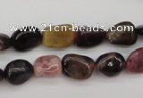 CTO382 15.5 inches 9*11mm natural tourmaline nuggets beads