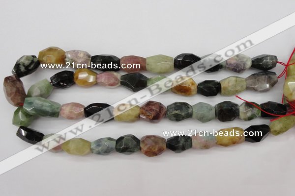 CTO384 15.5 inches 12*16mm – 16*25mm faceted nuggets tourmaline beads