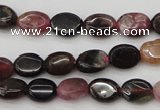 CTO385 15.5 inches 6*8mm oval natural tourmaline beads wholesale