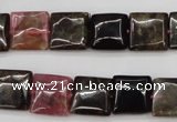 CTO388 15.5 inches 12*12mm square natural tourmaline beads wholesale