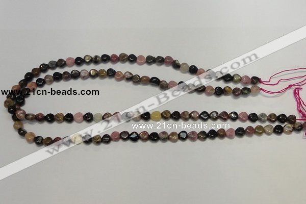 CTO39 15.5 inches 7*7mm heart natural tourmaline beads wholesale