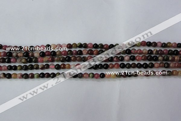 CTO451 15.5 inches 4mm round natural tourmaline gemstone beads