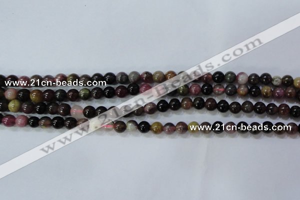 CTO452 15.5 inches 5mm round natural tourmaline gemstone beads