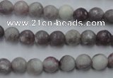 CTO482 15.5 inches 8mm faceted round pink tourmaline gemstone beads