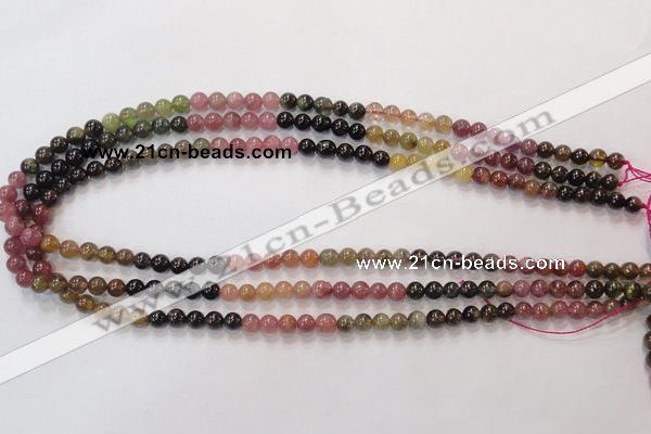 CTO52 15.5 inches 5.5mm - 6mm round natural tourmaline beads wholesale