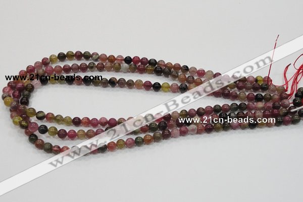 CTO61 15.5 inches 5mm round natural tourmaline gemstone beads