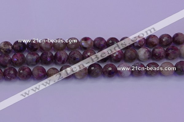 CTO616 15.5 inches 11mm faceted round tourmaline gemstone beads