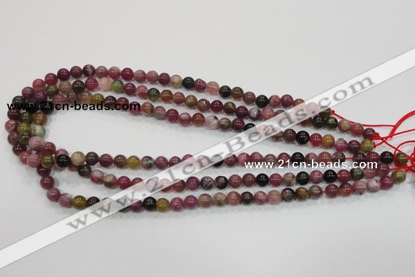CTO63 15.5 inches 7mm round natural tourmaline gemstone beads