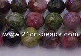 CTO636 15.5 inches 8mm faceted round tourmaline gemstone beads