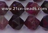 CTO652 15.5 inches 10mm faceted nuggets tourmaline gemstone beads