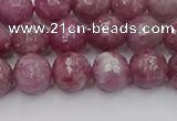 CTO658 15.5 inches 8mm faceted round Chinese tourmaline beads