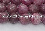 CTO659 15.5 inches 10mm faceted round Chinese tourmaline beads