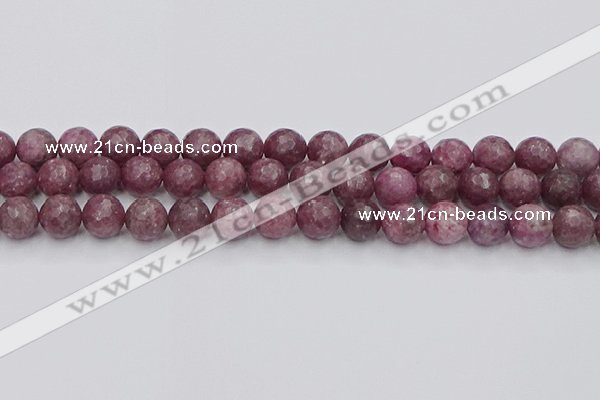 CTO659 15.5 inches 10mm faceted round Chinese tourmaline beads