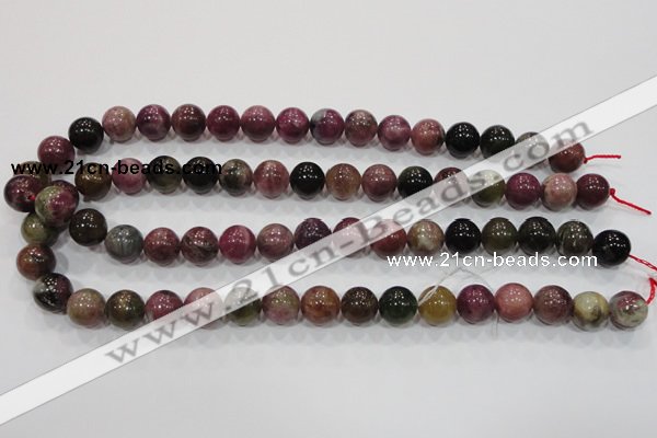 CTO66 15.5 inches 12mm round natural tourmaline gemstone beads