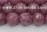 CTO660 15.5 inches 12mm faceted round Chinese tourmaline beads