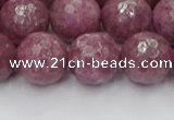 CTO661 15.5 inches 14mm faceted round Chinese tourmaline beads