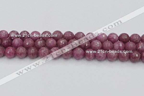 CTO661 15.5 inches 14mm faceted round Chinese tourmaline beads