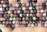 CTO676 15.5 inches 6mm faceted round natural tourmaline beads