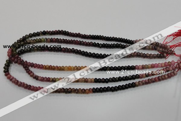 CTO68 15.5 inches 4*6mm rondelle natural tourmaline gemstone beads