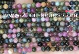 CTO695 15.5 inches 4mm round tourmaline gemstone beads