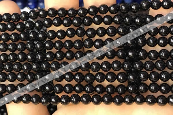 CTO700 15.5 inches 4mm round black tourmaline beads wholesale