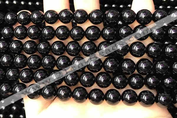 CTO702 15.5 inches 8mm round black tourmaline beads wholesale