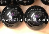 CTO705 15.5 inches 14mm round black tourmaline beads wholesale
