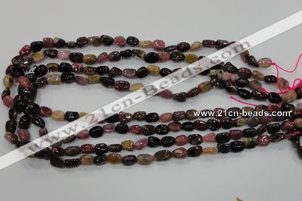 CTO71 15.5 inches 6*8mm nuggets natural tourmaline gemstone beads