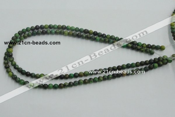 CTP02 15.5 inches 6mm round yellow green pine gemstone beads wholesale