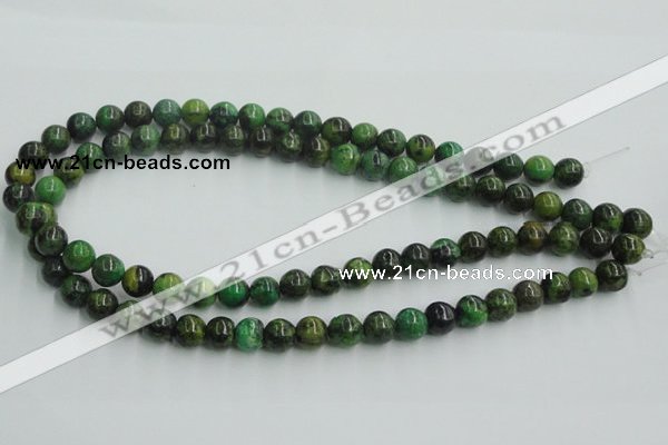 CTP04 15.5 inches 10mm round yellow green pine gemstone beads wholesale