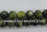 CTP103 15.5 inches 10mm round yellow pine turquoise beads wholesale