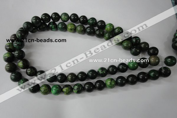 CTP204 15.5 inches 12mm round yellow pine turquoise beads wholesale