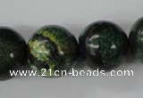 CTP208 15.5 inches 20mm round yellow pine turquoise beads wholesale