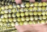 CTP223 15.5 inches 10mm round yellow turquoise beads wholesale