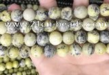 CTP225 15.5 inches 14mm round yellow turquoise beads wholesale