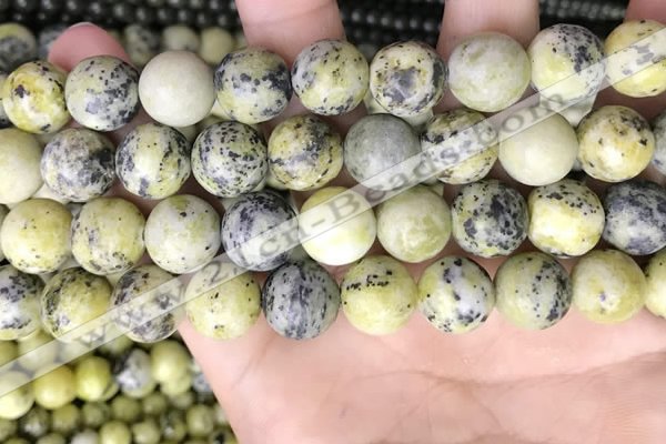 CTP225 15.5 inches 14mm round yellow turquoise beads wholesale