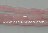 CTR01 15.5 inches 6*16mm faceted teardrop rose quartz beads